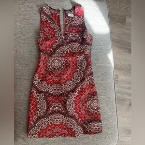 Abercrombie & Fitch Red and Black Patterned Mini Dress